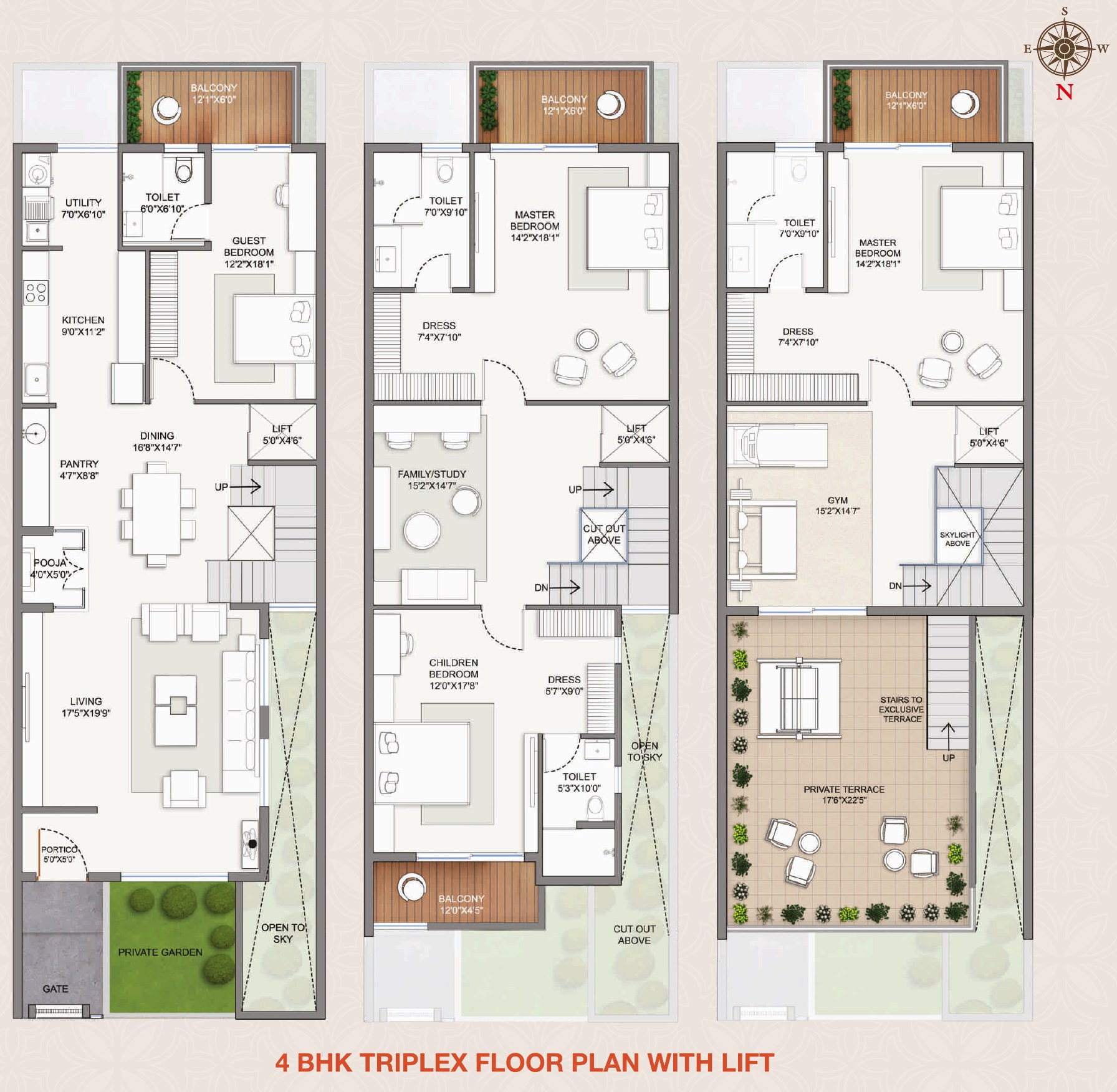 Anand Somu Aarush 4 BHK Triplex with Lift - 4073 Sqft